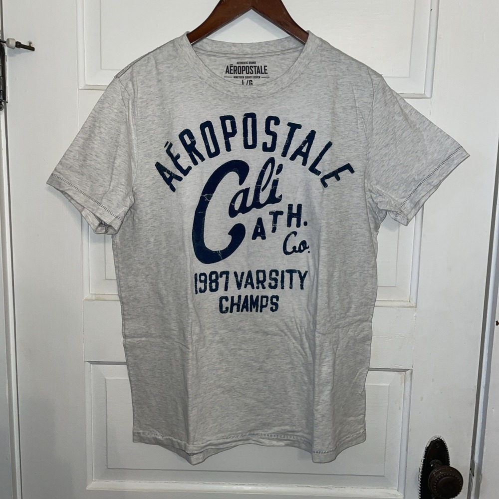 Aeropostale tshirt gray 1987 visible stitching
